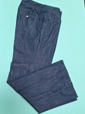 MICHAEL Michael Kors Woman's Straight Leg  Cotton Jeans in Dark Blue Size 2